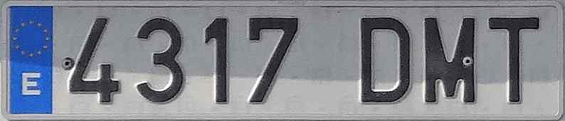 Spain License Plate 3