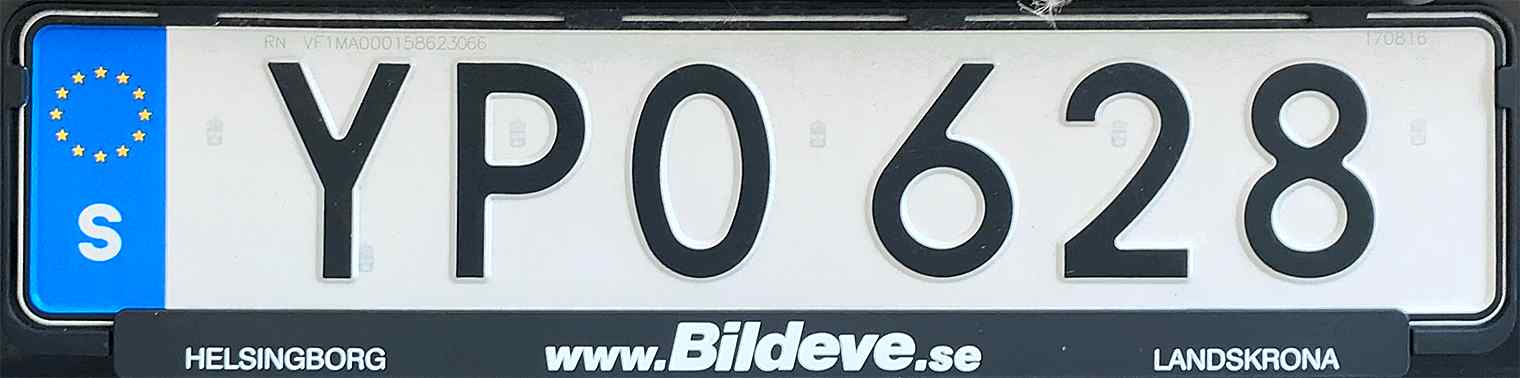 Sweden License Plate 2