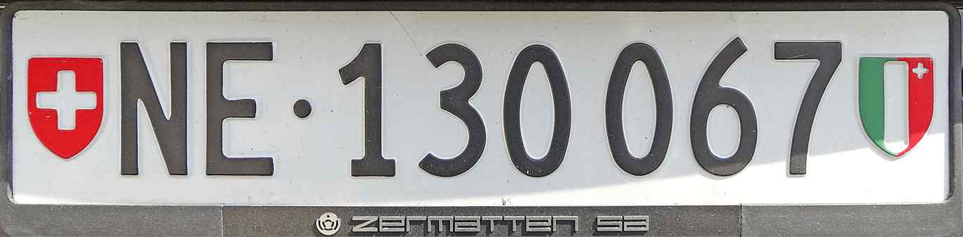 Switzerland License Plate 3
