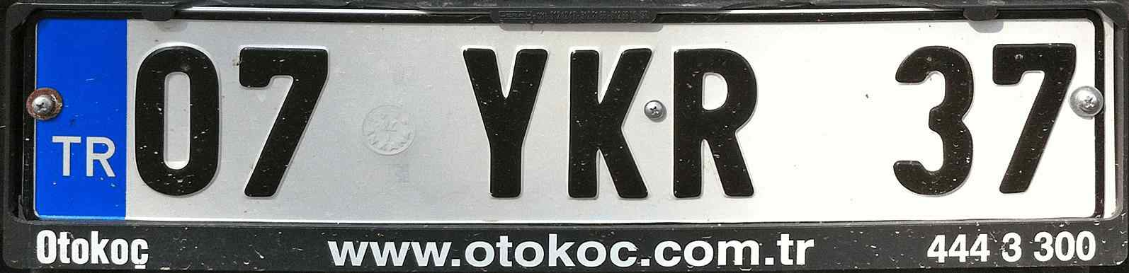 Turkey License Plate 3