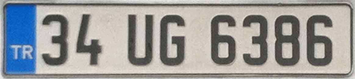 Turkey License Plate 4