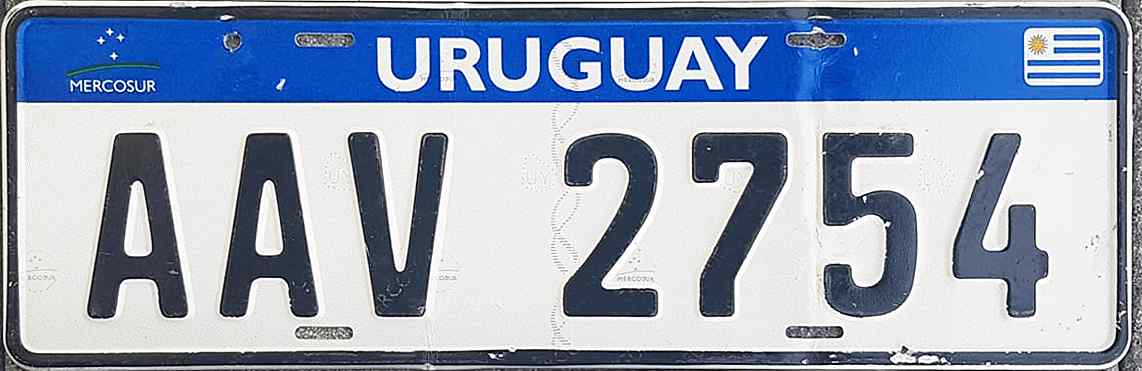 Uruguay License Plate 1