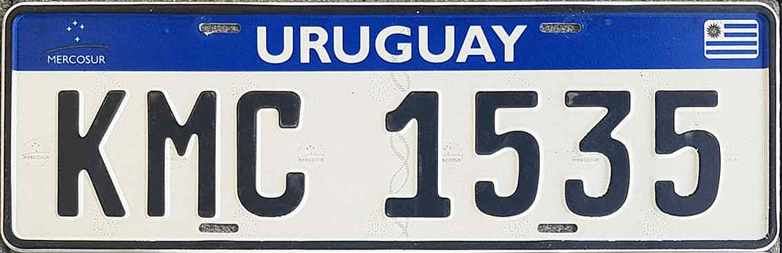 Uruguay License Plate 2
