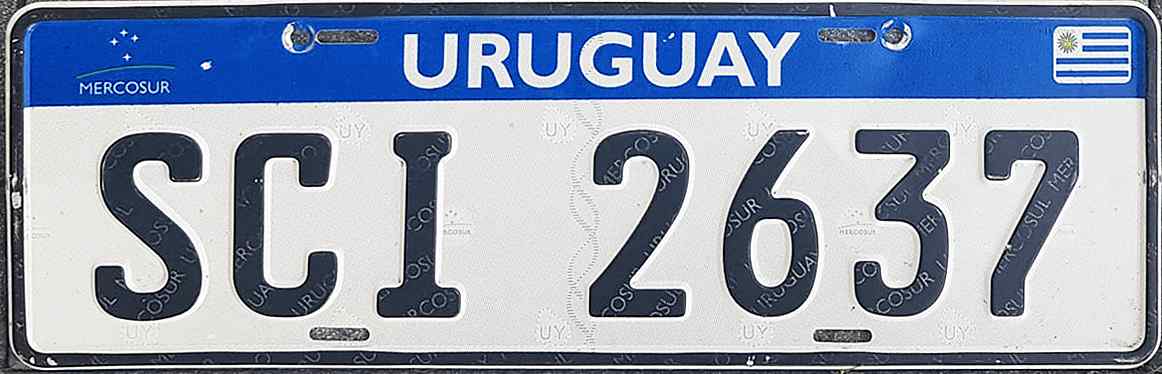 Uruguay License Plate 3