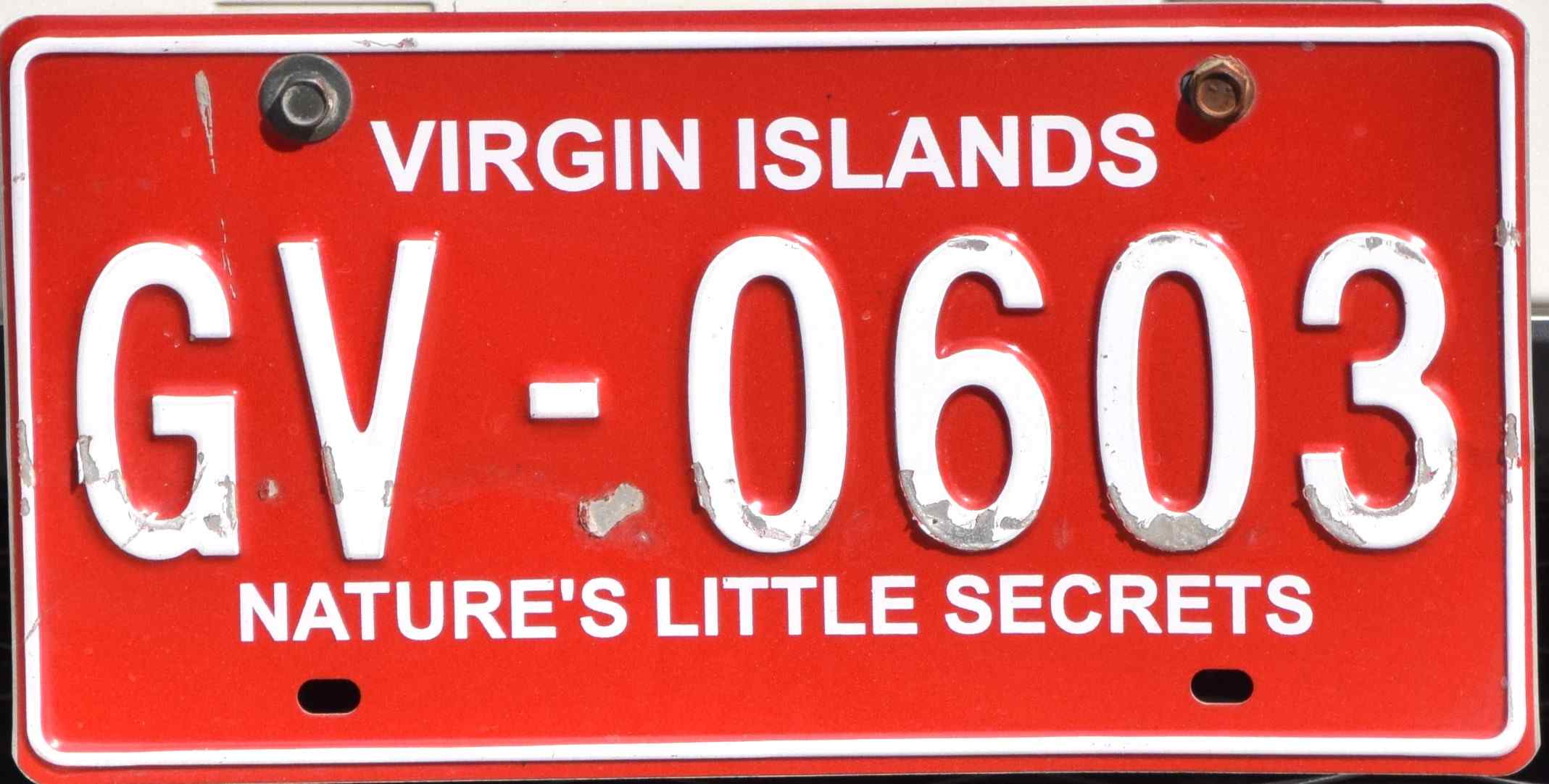 Usvirginislands License Plate